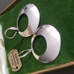 NEW STERLING SILVER VINTAGE MADE IN DOMINICAN REPUBLIC STAMPED EARRINGS DANGLE